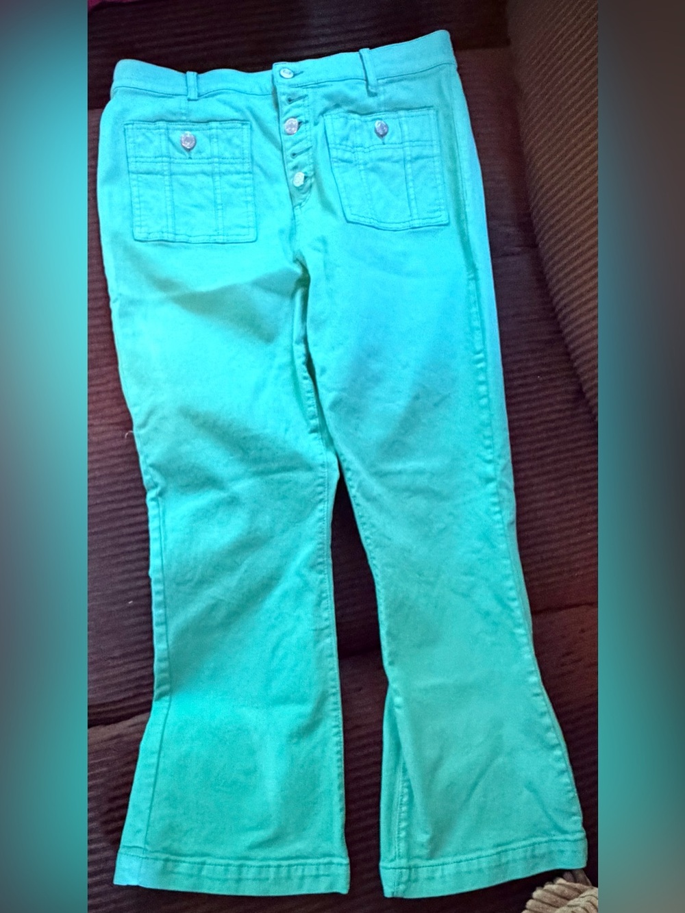 Loft Women’s Mint Green Flare Jeans